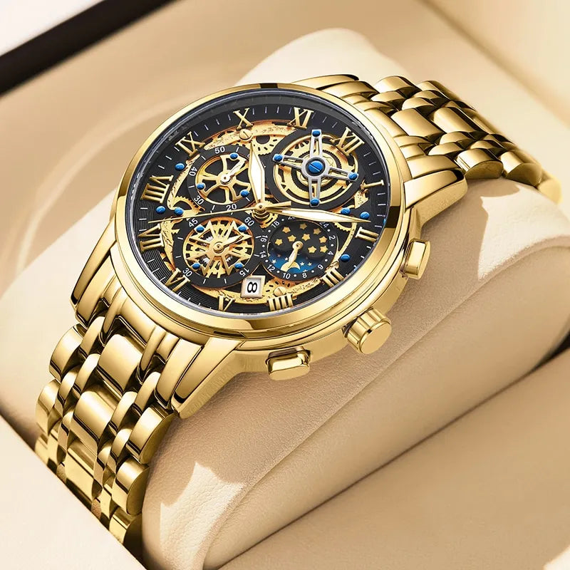 Elegantné businessové quartz hodinky pre pánov | Vodotesné do 3 Bar – Ronog