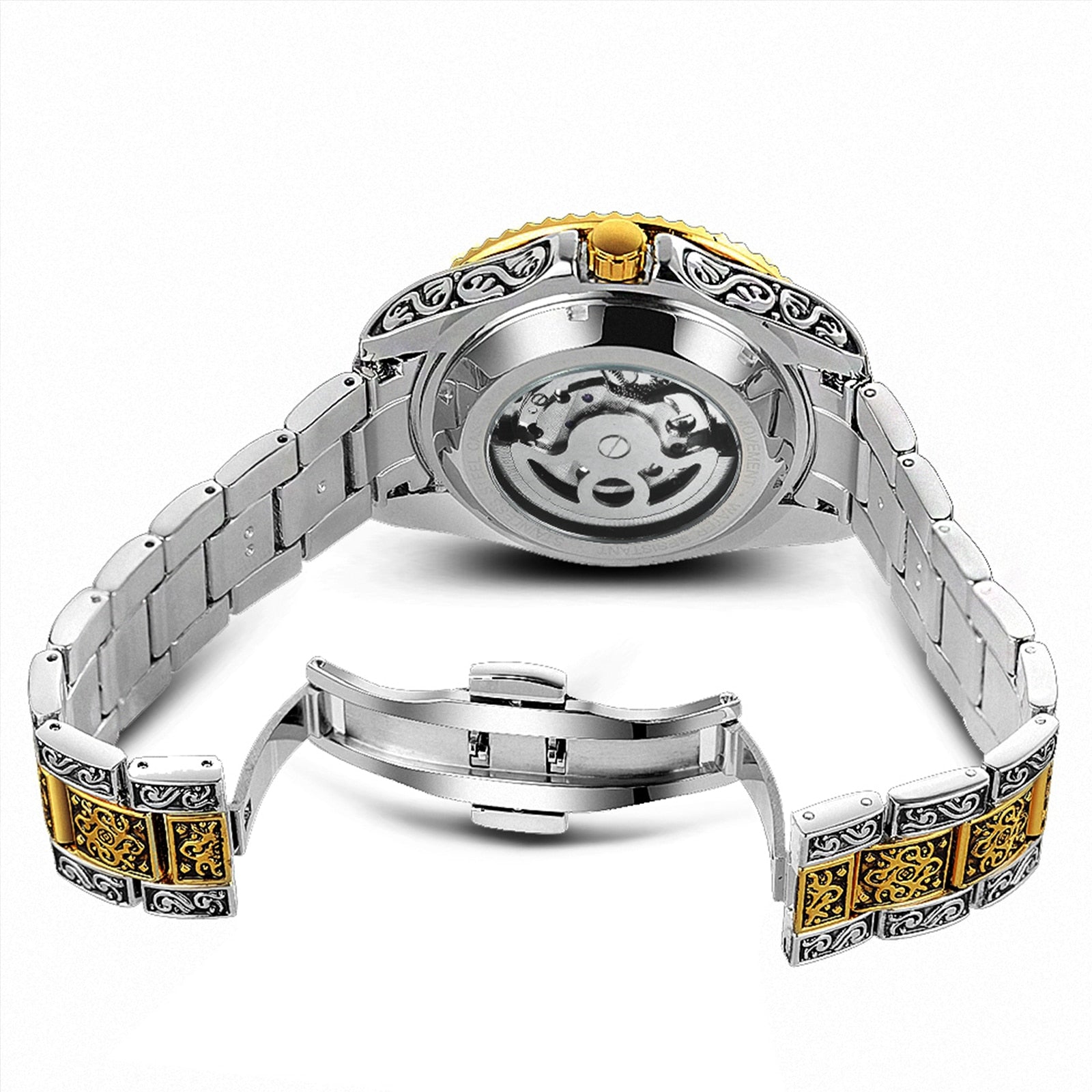 Devako automatické tourbillon hodinky - 30m vodotesné, automatický strojček, nastaviteľná veľkosť