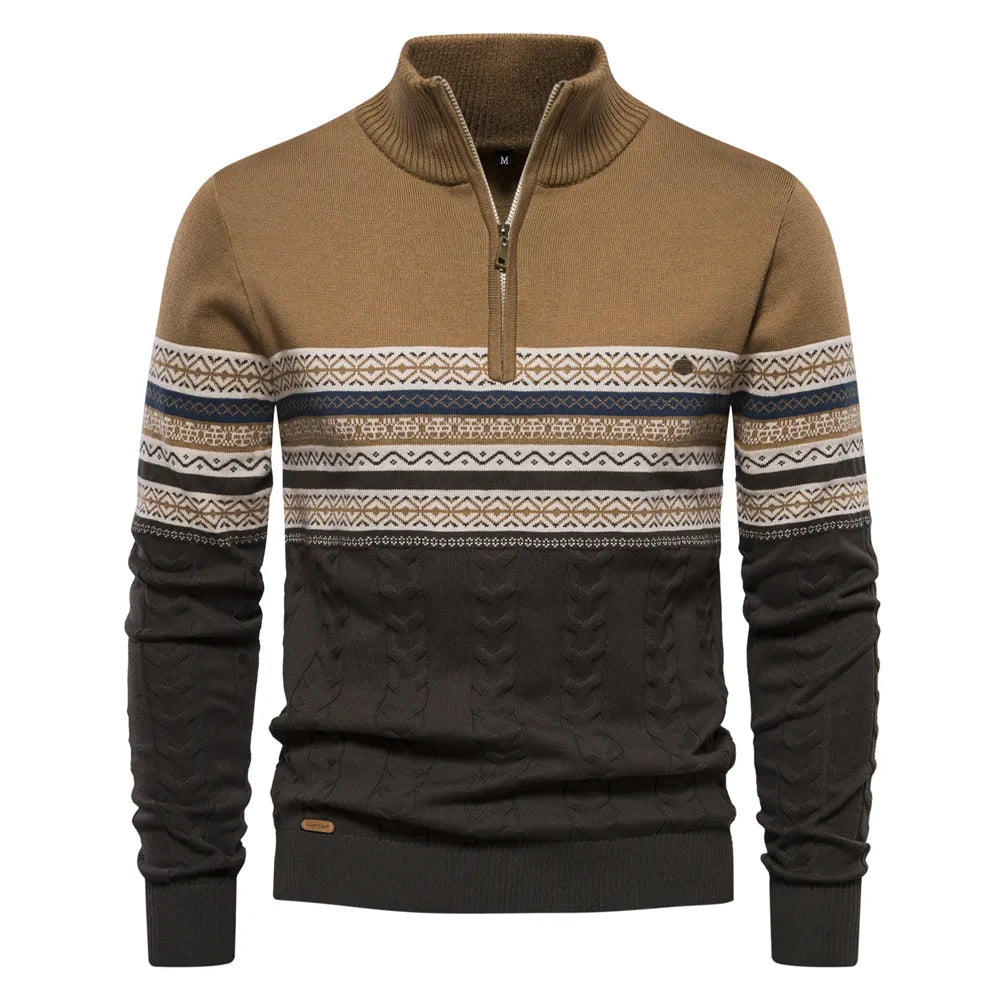 Yarvik svetr | pánský svetr s retro vzorem | stylový a pohodlný