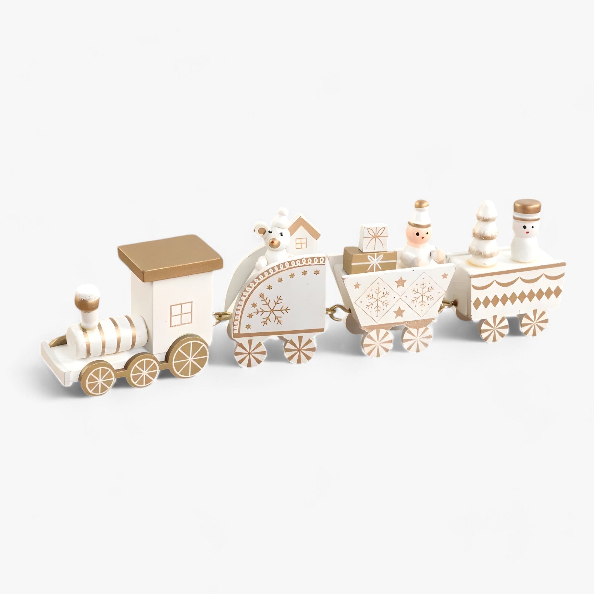 Merry Express | Hravo drevený vlakový ozdoba - Vianočná dekorácia