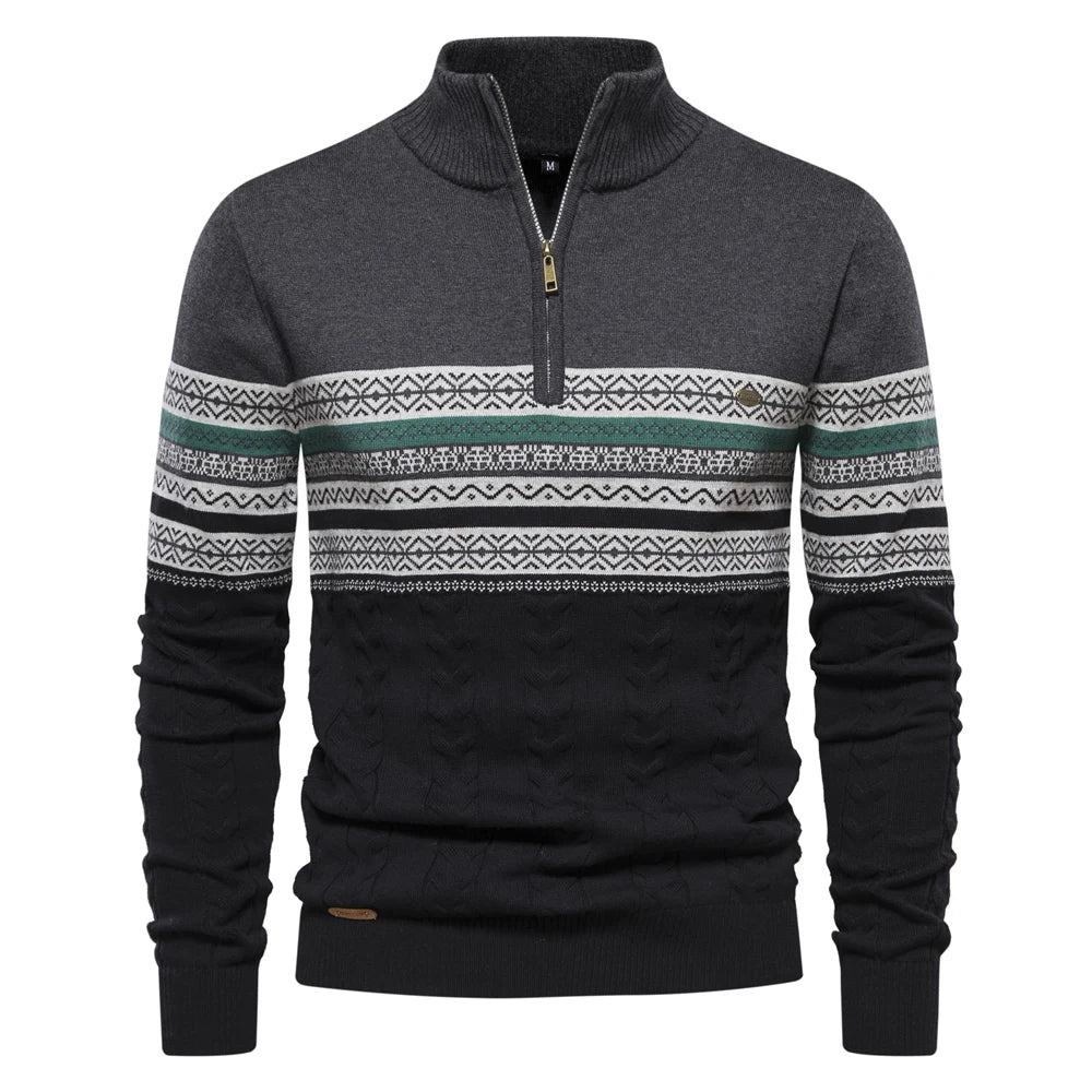 Yarvik svetr | pánský svetr s retro vzorem | stylový a pohodlný