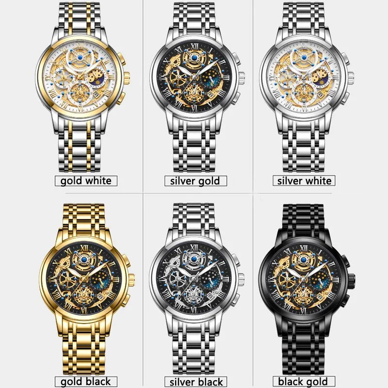 Elegantné businessové quartz hodinky pre pánov | Vodotesné do 3 Bar – Ronog