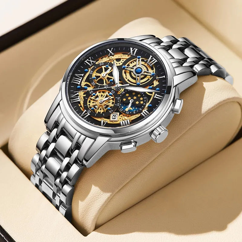 Elegantné businessové quartz hodinky pre pánov | Vodotesné do 3 Bar – Ronog