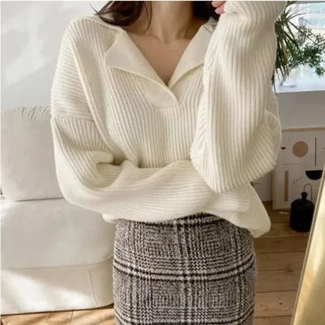 Lässiger Strickpullover für Frauen - Yuliya