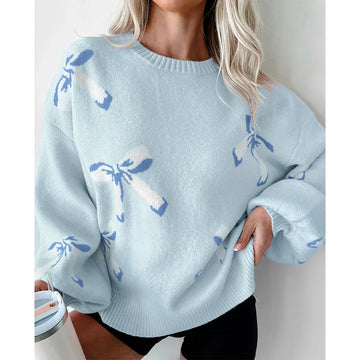 Yuliana pullover | damepullover med sløjfemønster | elegant og behageligt design