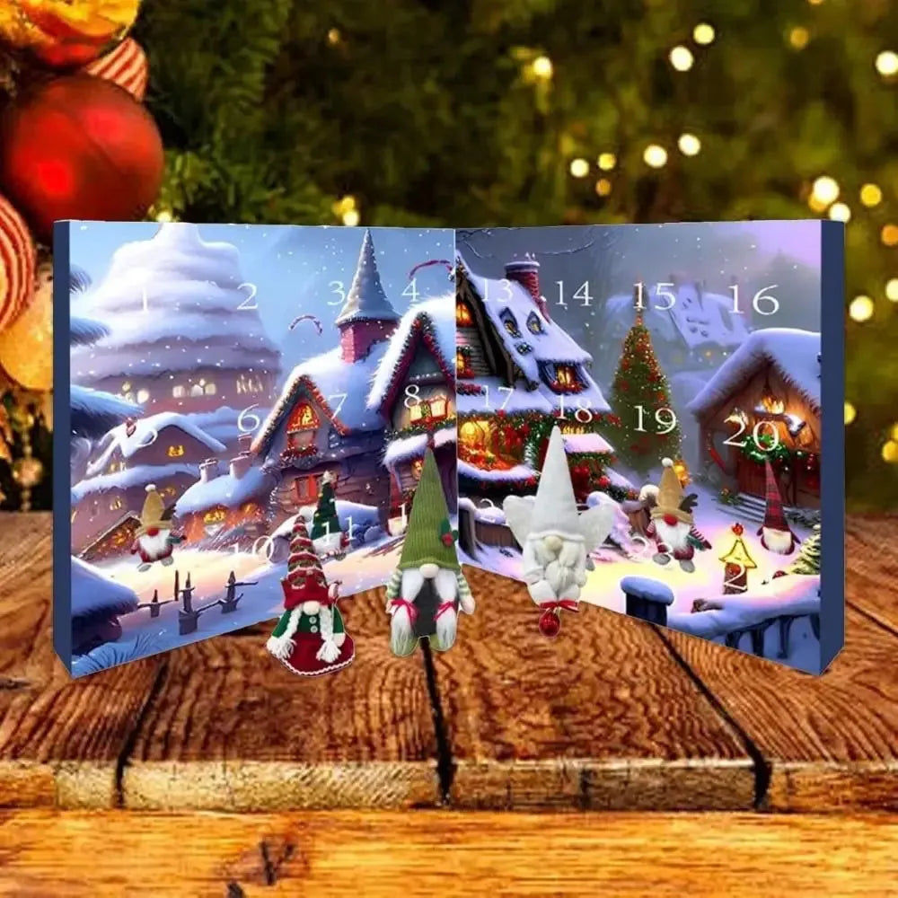 NordLoom – Vianočný škriatok adventný kalendár z látky – Slávnostná dekorácia