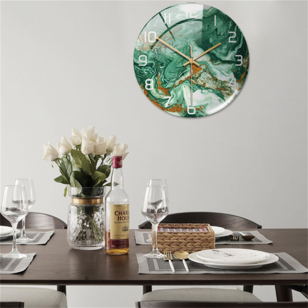 MarbleTime – Nástenné hodiny s mramorovým dizajnom – Tichá moderná bytová dekorácia