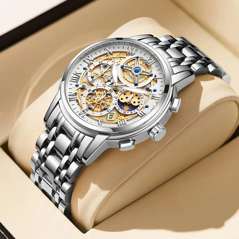 Elegantné businessové quartz hodinky pre pánov | Vodotesné do 3 Bar – Ronog
