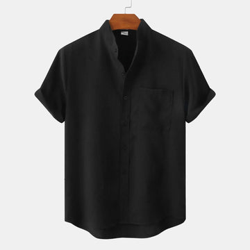 Devako Walter - Chemise en lin luxueuse à manches courtes