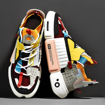 Streetwear-sneakers – lette træningssko i iøjnefaldende farvemix