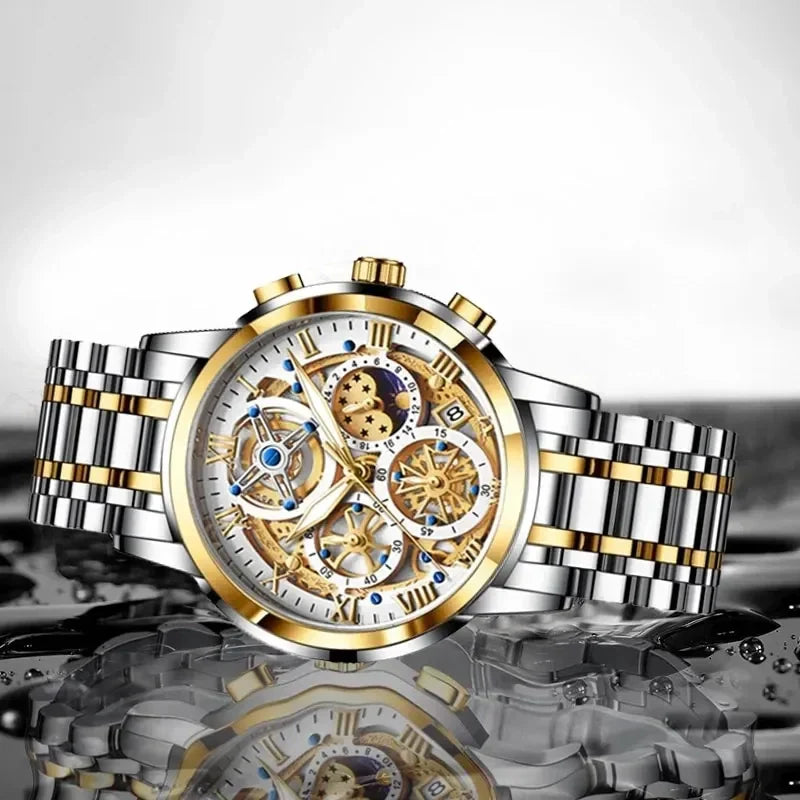 Elegantné businessové quartz hodinky pre pánov | Vodotesné do 3 Bar – Ronog