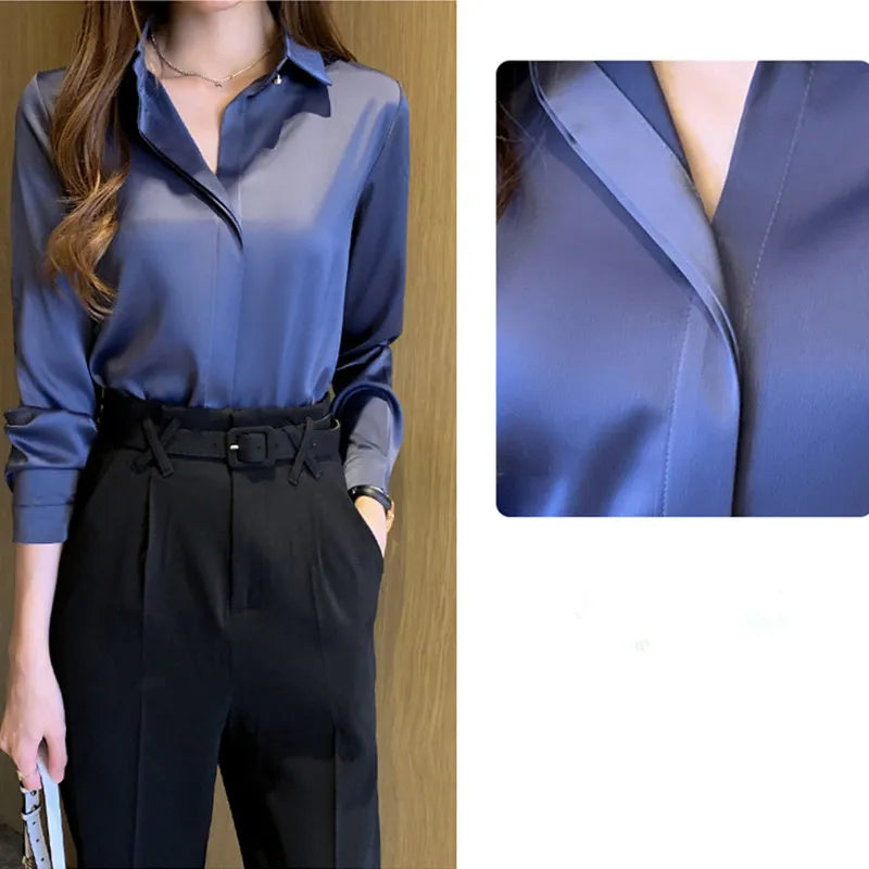 Devako Amanda Silent elegante blusa in satin