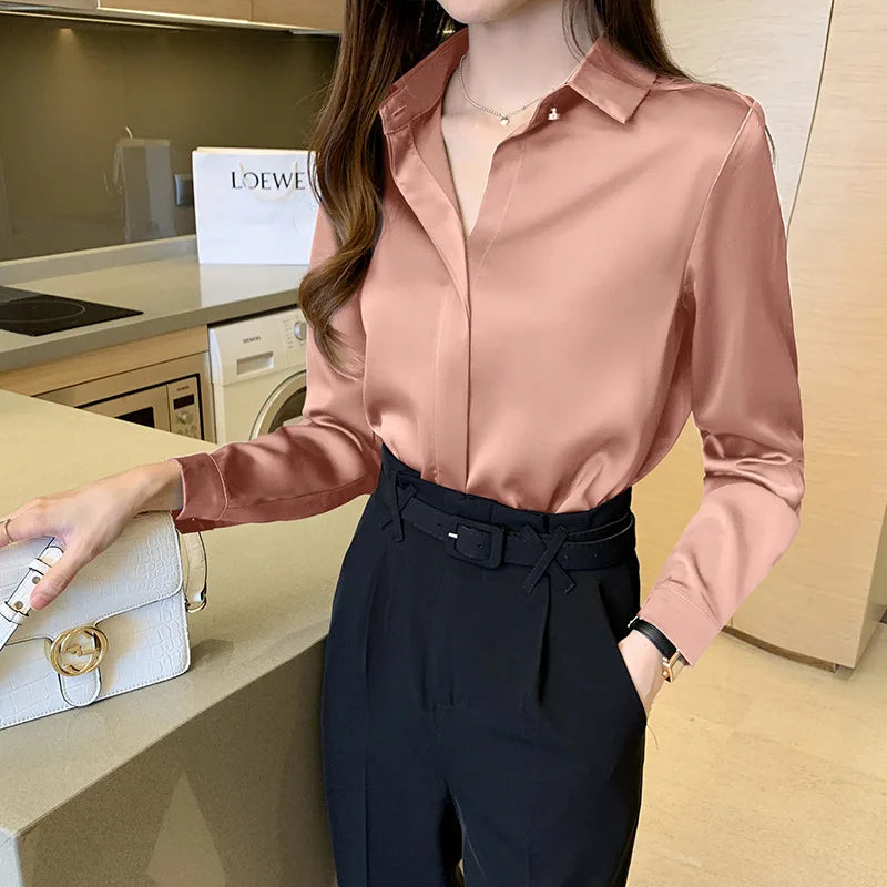 Devako Amanda Silent elegante blusa in satin