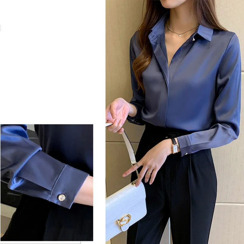 Devako Amanda Silent elegante blusa in satin