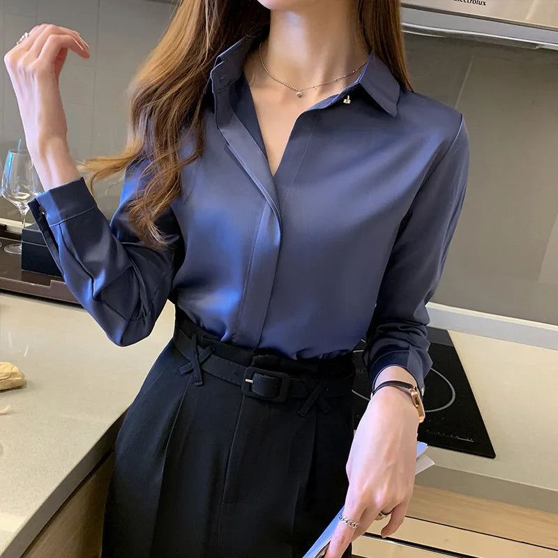 Devako Amanda Silent elegante blusa in satin