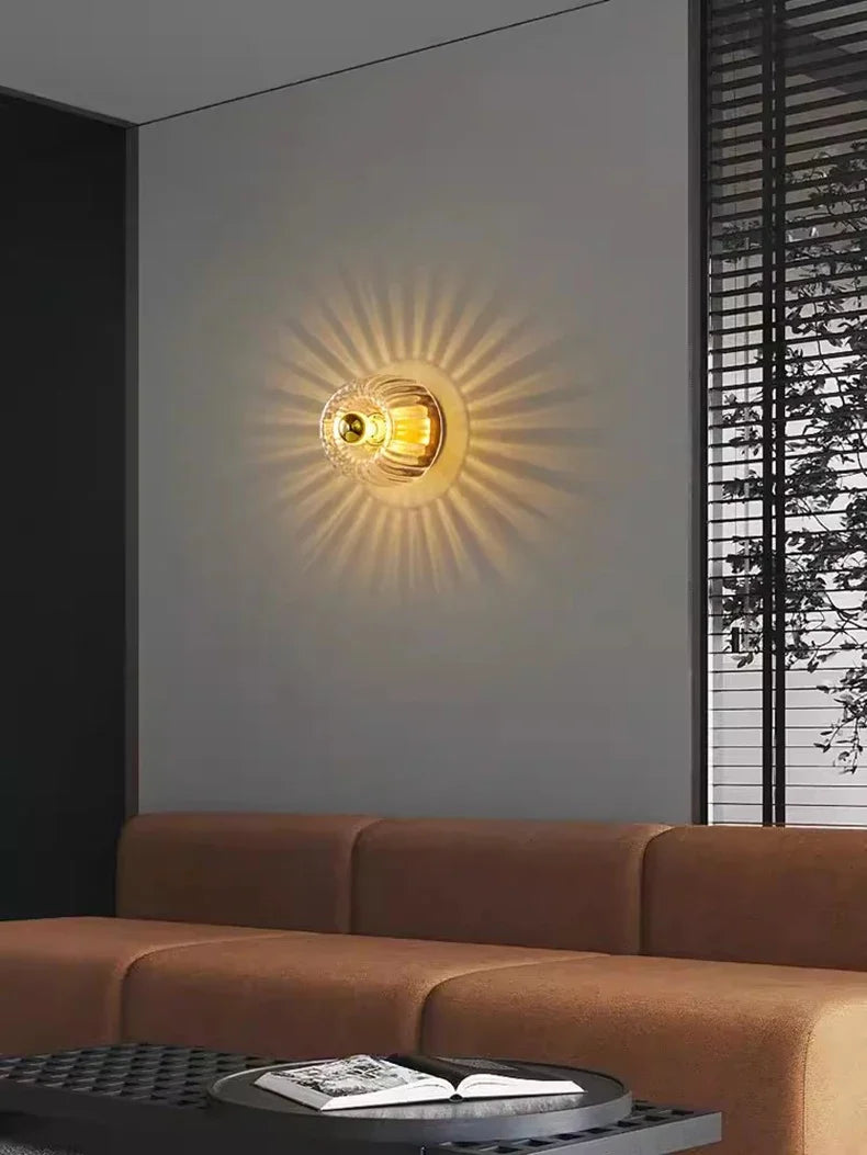 škandinávska Bauhaus nástenná lampa