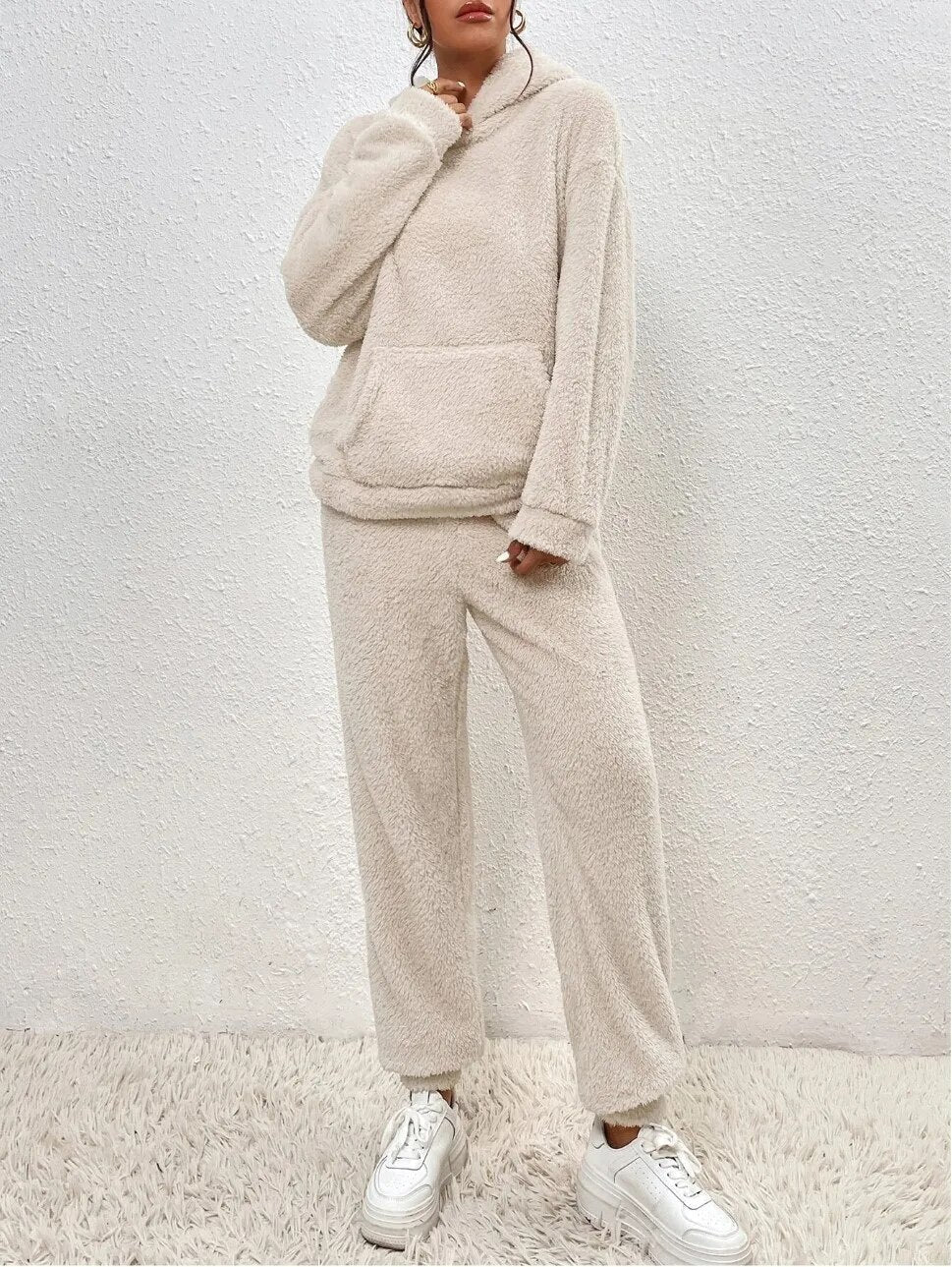 Tuta da casa in lana Teddy – Morbida, Calda e Alla moda per l'inverno