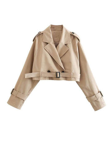Nathalie | Trenchcoat beige geschnitten