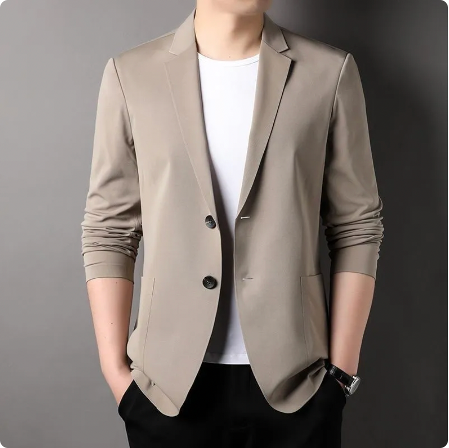 Devako HENRIK - Knitterfreie Slim Fit Jacke für Herren