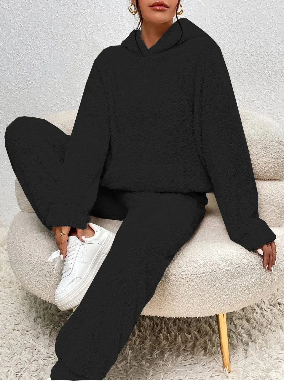 Tuta da casa in lana Teddy – Morbida, Calda e Alla moda per l'inverno