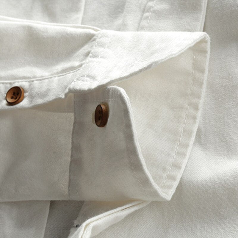 Devako Pelle - Camicia da uomo in stile giapponese