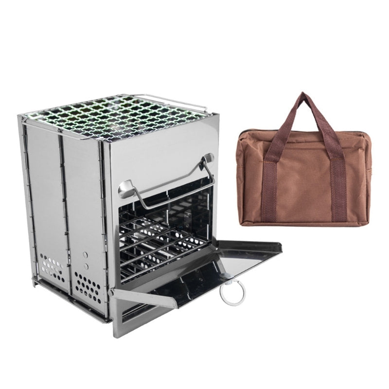 Devako skladací drevený varič z nehrdzavejúcej ocele