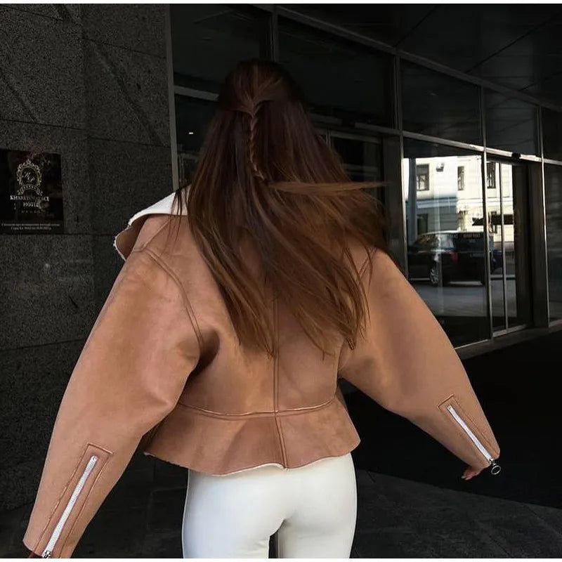 Nancy flísová bunda | Pevná krátka bunda s patchworkovým dizajnom v 3 farbách