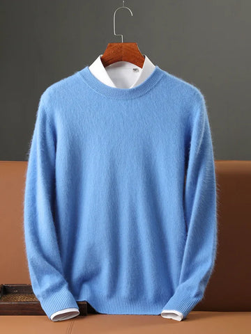 Maglione uomo in visone lavorato a maglia – Elegante durante la stagione fresca