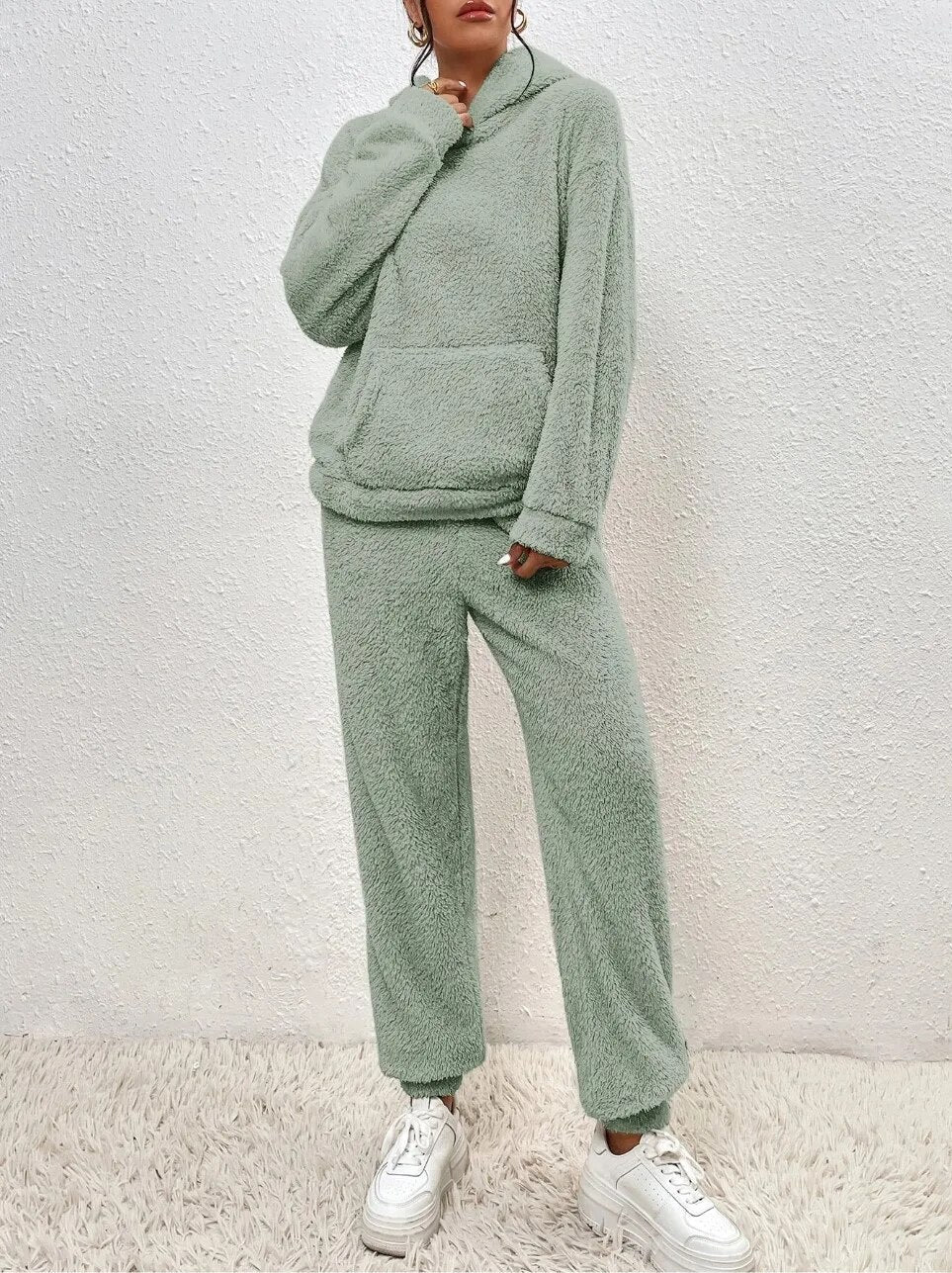 Tuta da casa in lana Teddy – Morbida, Calda e Alla moda per l'inverno