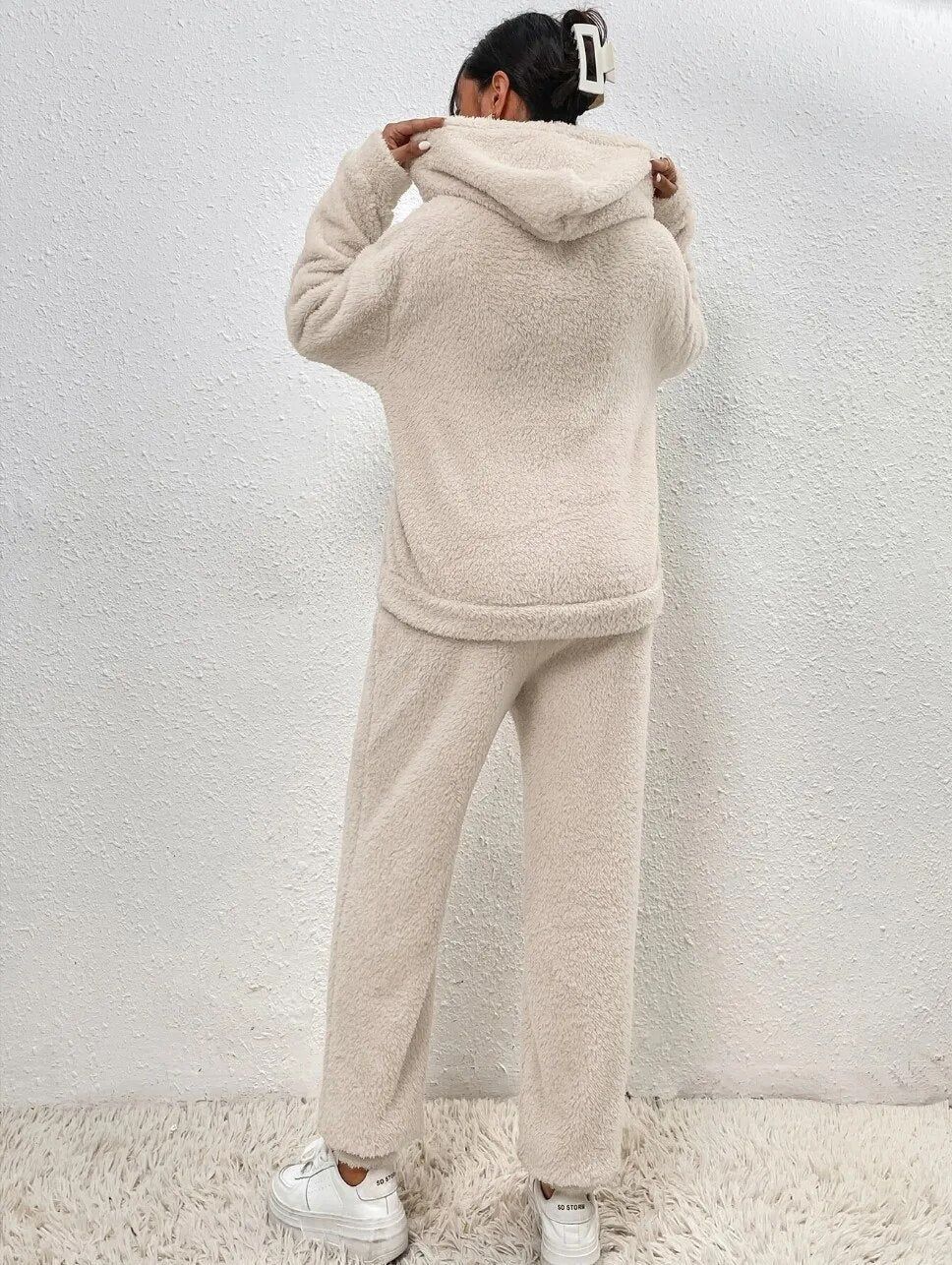 Tuta da casa in lana Teddy – Morbida, Calda e Alla moda per l'inverno