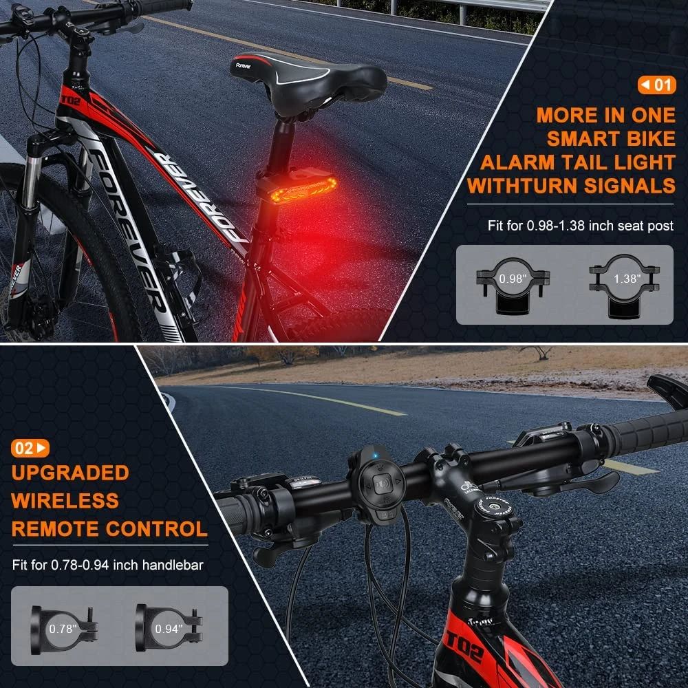 Inteligentný zadný svetelný alarm - BikeGuard