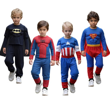 HeroMorph – Superhelden-Kostüm für Kinder mit Muskel-Details & Umhang
