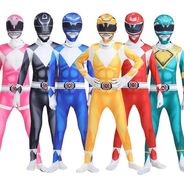 PowerMorph superheltekostume – Halloween-kostume med maske til voksne