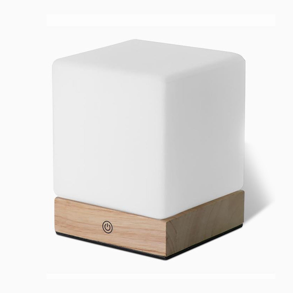 GlowCube - Batteriebetriebene kabellose LED-Tischlampen für eine nordische Mini-Schreibtischleuchte