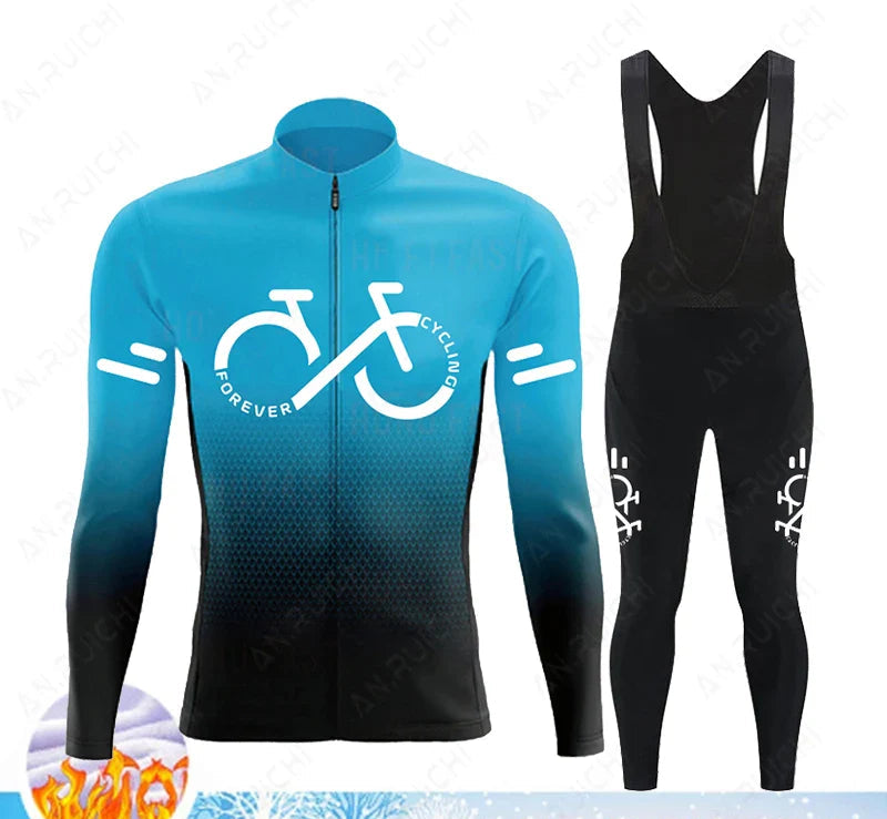Cyclovent Thermo Fleece cyklistický dres set – teplý, vetruvzdorný a priedušný na zimné výlety