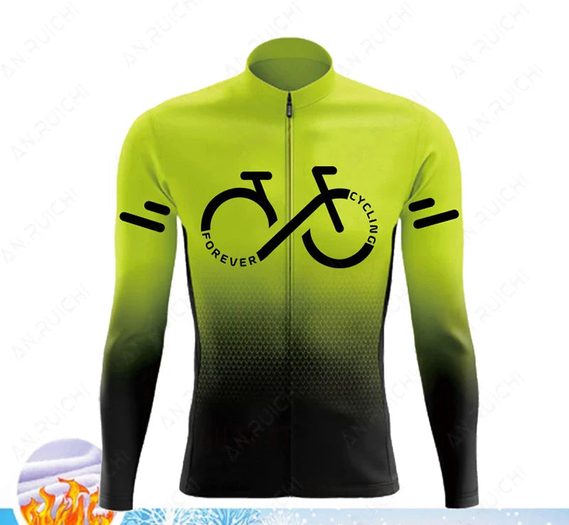 Cyclovent Thermo Fleece cyklistický dres set – teplý, vetruvzdorný a priedušný na zimné výlety