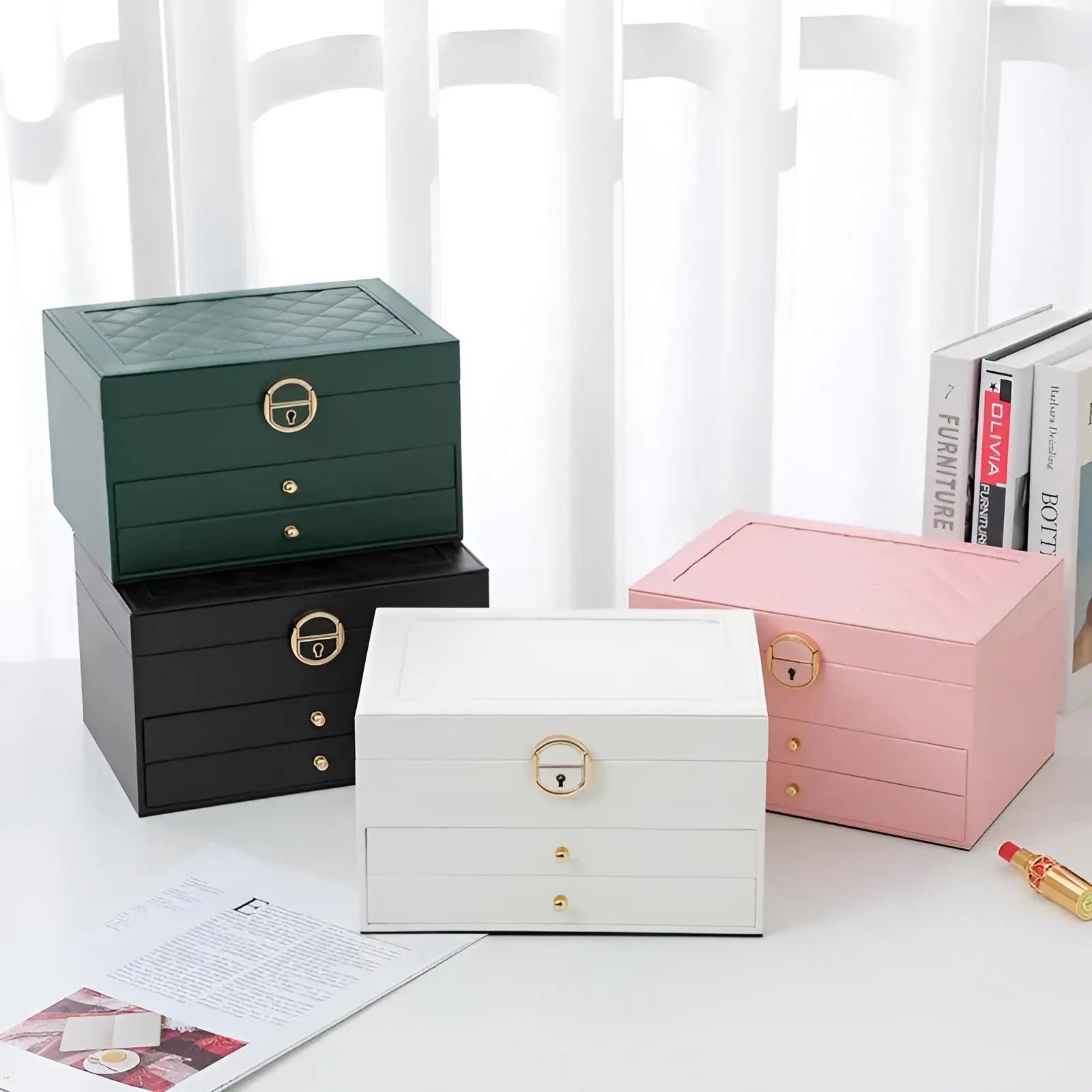 Luxusná viacvrstvová šperkovnica – EleganceBox