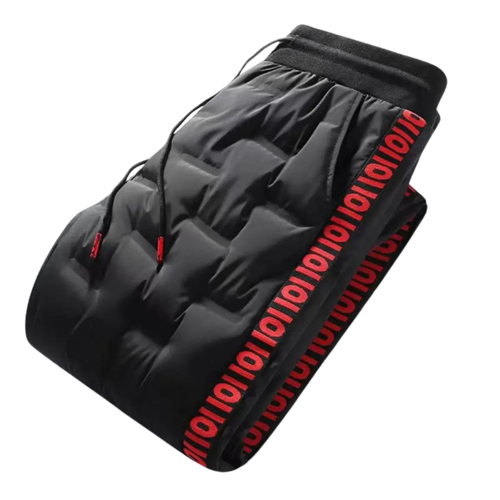 Teplá pánska tepláková súprava z bavlny a páperia, nastaviteľný pás, čierna/šedá/modrá