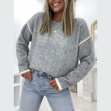Zeitloser Pullover mit Rundhalsausschnitt - Jazzia