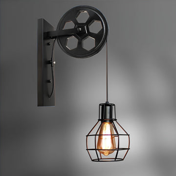 IronGlare – Vintage Industrielle LED-Wandleuchte – Metall & Glas Beleuchtung