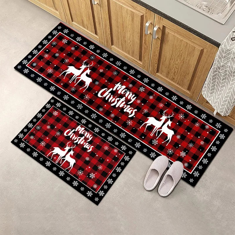 Vloermat voor Kerstboom - Absorberende Antislipmat 120x120 cm Multicolor 1