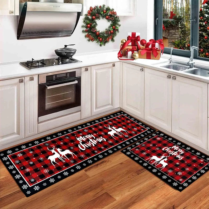 Vloermat voor Kerstboom - Absorberende Antislipmat 120x120 cm Multicolor 2