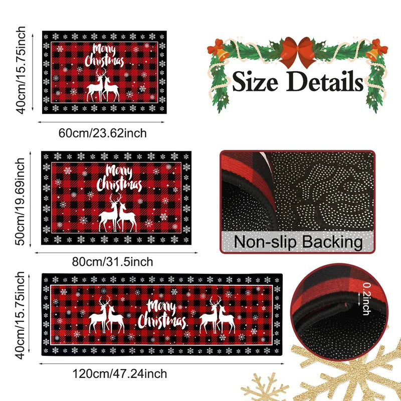 Vloermat voor Kerstboom - Absorberende Antislipmat 120x120 cm Multicolor 5