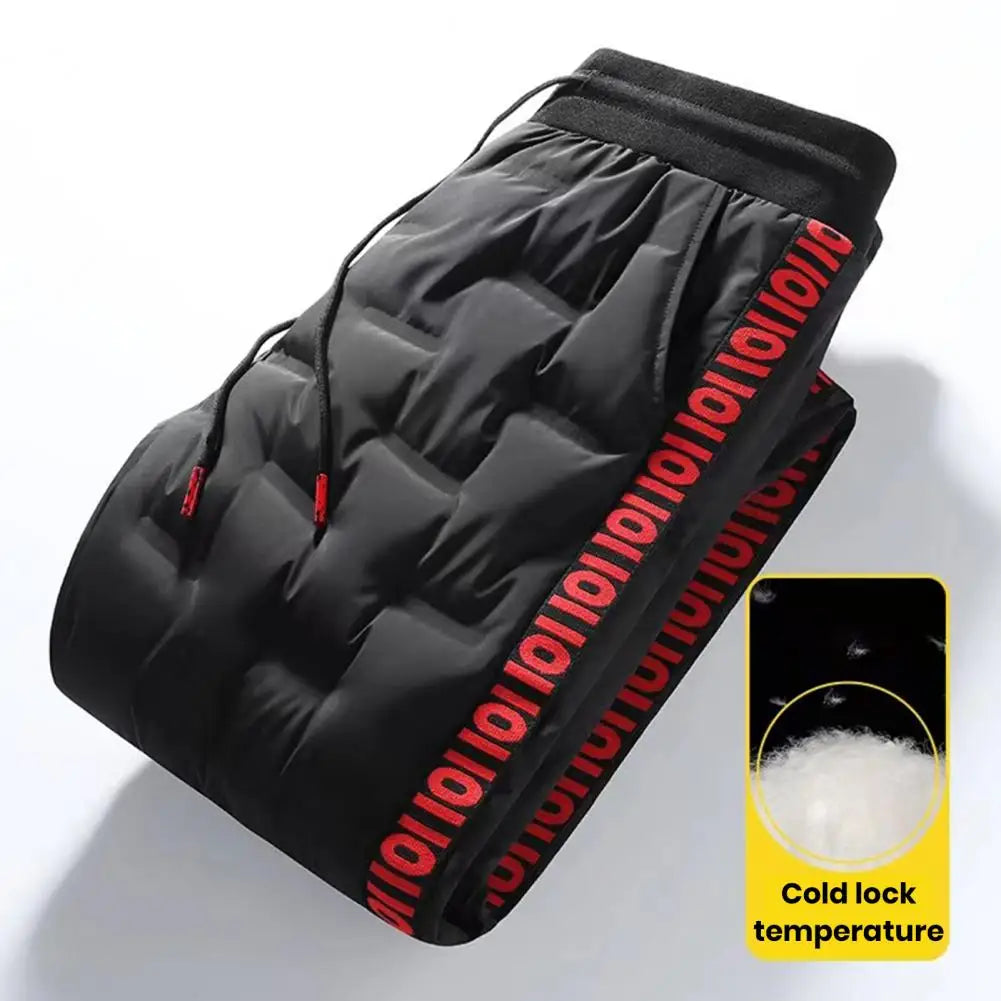 Teplá pánska tepláková súprava z bavlny a páperia, nastaviteľný pás, čierna/šedá/modrá