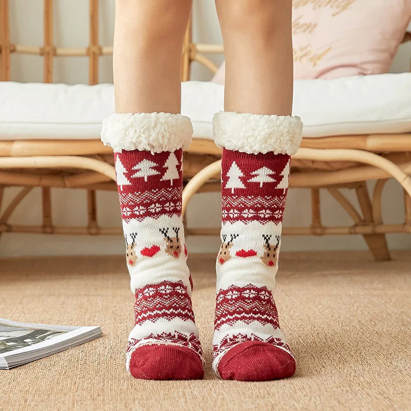 Warme Pluche Sokken voor Dames met Antislip, Perfect voor Binnengebruik 12