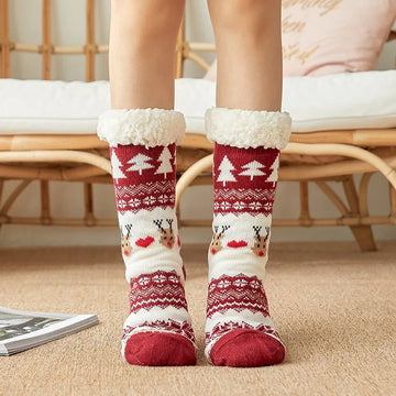 Warme Pluche Sokken voor Dames met Antislip, Perfect voor Binnengebruik 12