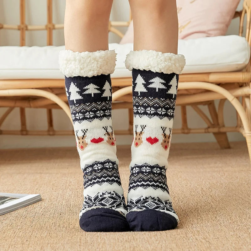Warme Pluche Sokken voor Dames met Antislip, Perfect voor Binnengebruik 13