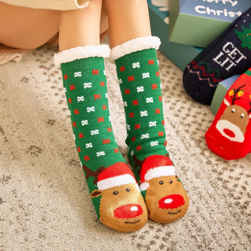 Warme Pluche Sokken voor Dames met Antislip, Perfect voor Binnengebruik 15