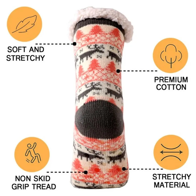 Warme Pluche Sokken voor Dames met Antislip, Perfect voor Binnengebruik 4