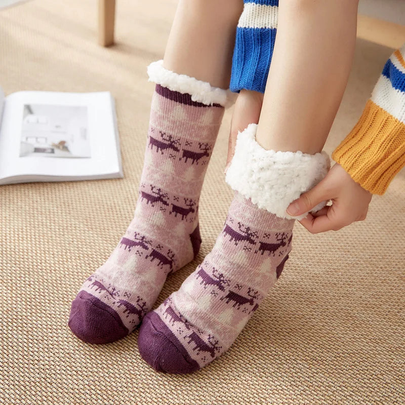Warme Pluche Sokken voor Dames met Antislip, Perfect voor Binnengebruik 9